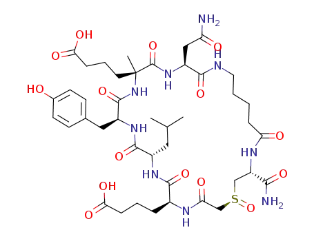cyclo-[CH2-CO-Adi-Leu-Tyr-(α-Me)Adi-Asn-Ava-Cys(O)]-amide