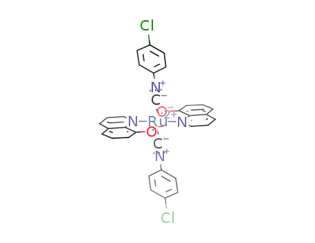 Molecular Structure of 1191080-70-2 (trans,trans,trans-[Ru(8-quinolinolato)2(4-chlorophenyl isocyanide)2])