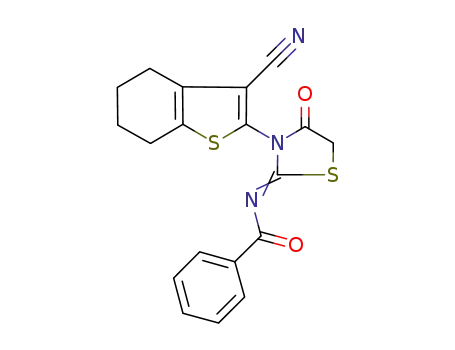 N-[3-(3-cyano-4,5,6,7-tetrahydro-1-benzo-2-thienyl)-4-oxo-1,3-thiazolidin-2-ylidene]benzamide