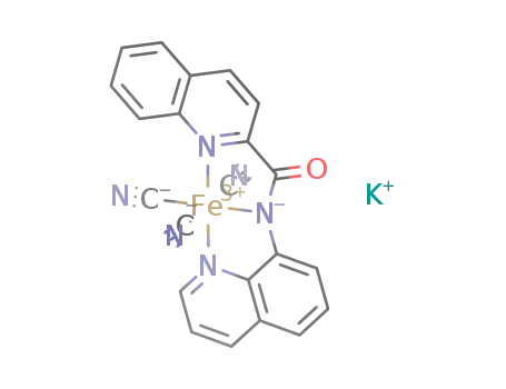 K[Fe<sup>III</sup>(8-(2-quinoline-2-carboxamido)quinoline)(CN)<sub>3</sub>]