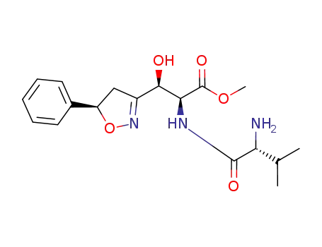 (2S)-[(2R)-amino-3-methyl-butyrylamino]-(3S)-hydroxy-3-[(5R)-5-phenyl-4,5-dihydroisoxazol-3-yl]-propionic acid methyl ester