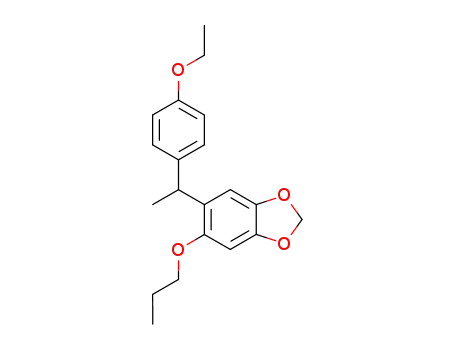 Molecular Structure of 109335-88-8 (5-[1-(4-Ethoxy-phenyl)-ethyl]-6-propoxy-benzo[1,3]dioxole)