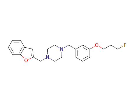 N-((benzofuran-2-yl)methyl)-N'-(3'-(3''-fluoropropoxy)benzyl)piperazine