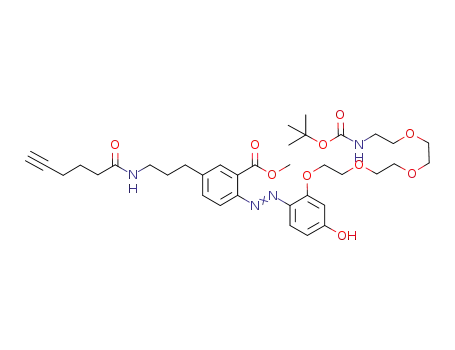 methyl 2-(2-(2,2-dimethyl-4-oxo-3,8,11,14-tetraoxa-5-azahexadecan-16-yloxy)-4-hydroxyphenylazo)-5-(3-hex-5-ynamidopropyl)benzoate