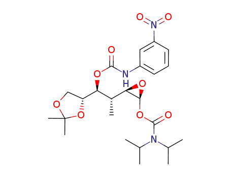 [1S,2R,3R,4S,5R]-1,2-epoxy-4,5,6-trihydroxy-5,6-O-isopropylidene-3-methyl-4-O-(3-nitrophenylcarbamoyl)-hexyl N,N-diisopropylcarbamate