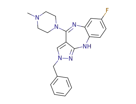 2-Benzyl-7-fluoro-10-(4-methyl-piperazin-1-yl)-2,4-dihydro-2,3,4,9-tetraaza-benzo[f]azulene