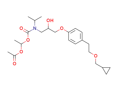 1-<N-<(1-acetoxyethoxy)carbonyl>-N-isopropylamino>-3-<p-(cyclopropylmethoxyethyl)phenoxy>-2-propanol