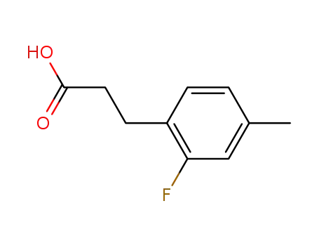 Molecular Structure of 852181-17-0 (3-(2-fluoro-4-methylphenyl)propionic acid)
