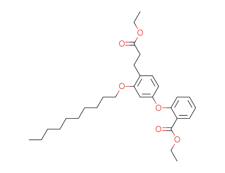 2-(decyloxy)-4-(2-carbethoxyphenoxy)benzenepropanoic acid ethyl ester