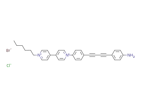 1-{4-[4-(4-aminophenyl)buta-1,3-diyn-1-yl]phenyl}-1'-hexyl-4,4'-bipyridinium bromide chloride