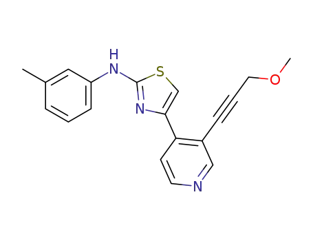 4-[3-(3-methoxy-1-propynyl)-4-pyridinyl]-N-(3-methylphenyl)-1,3-thiazol-2-amine