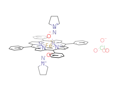 Molecular Structure of 1226896-74-7 ([(5,10,15,20-tetraphenylporphyrinato)Fe(N-nitrosopyrrolidine)2]ClO<sub>4</sub>)