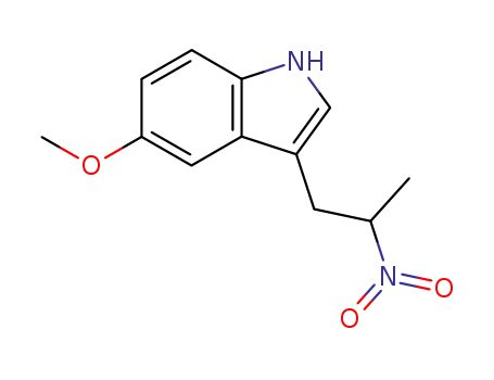 Molecular Structure of 113997-50-5 (1-(5-methoxyindol-3-yl)-2-nitropropane)