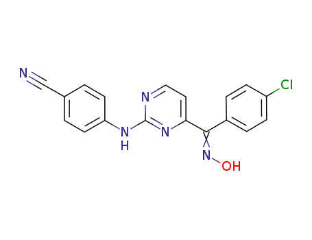 4-(4-((4-chlorophenyl)(hydroxyimino)methyl)pyrimidin-2-ylamino)benzonitrile