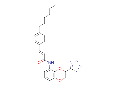 2-Propenamide,  N-[2,3-dihydro-3-(1H-tetrazol-5-yl)-1,4-benzodioxin-5-yl]-3-(4-hexylphen  yl)-
