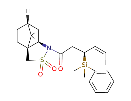 (Z)-(S)-1-((1S,5R,7R)-10,10-Dimethyl-3,3-dioxo-3λ<sup>6</sup>-thia-4-aza-tricyclo[5.2.1.0<sup>1,5</sup>]dec-4-yl)-3-(dimethyl-phenyl-silanyl)-hex-4-en-1-one