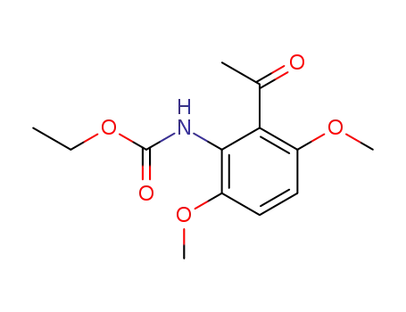 Molecular Structure of 108711-19-9 ((2-Acetyl-3,6-dimethoxy-phenyl)-carbamic acid ethyl ester)
