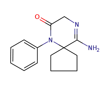 spiro[cyclopentanyl-1',2-(3-amino-1-phenyl)pyrazinolidin-6-one]