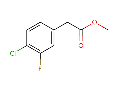 Molecular Structure of 1035262-89-5 (methyl 2-(4-chloro-3-fluorophenyl)acetate)
