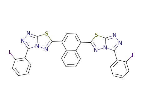 C<sub>28</sub>H<sub>14</sub>I<sub>2</sub>N<sub>8</sub>S<sub>2</sub>