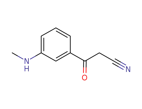 Molecular Structure of 1217088-67-9 (3-[3-(MethylaMino)phenyl]-3-oxopropanenitrile)