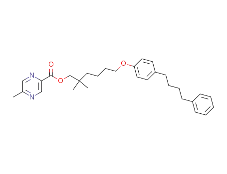 5-Methyl-pyrazine-2-carboxylic acid 2,2-dimethyl-6-[4-(4-phenyl-butyl)-phenoxy]-hexyl ester