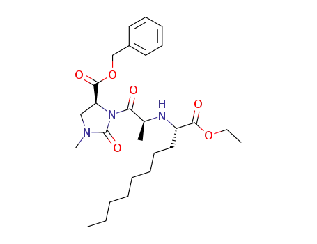 benzyl (4S)-1-methyl-3-{(2S)-2-[N-((1S)-1-ethoxycarbonyl-n-nonyl)amino]propionyl}-2-oxo-imidazolidine-4-carboxylate