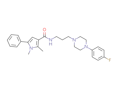 N-(3-(4-(4-fluorophenyl)piperazin-1-yl)propyl)-1,2-dimethyl-5-phenyl-1H-pyrrole-3-carboxamide
