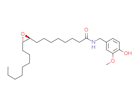 Molecular Structure of 150988-86-6 (N-(4-hydroxy-3-methoxybenzyl)-8-[(2R,3R)-3-octyloxiran-2-yl]octanamide)