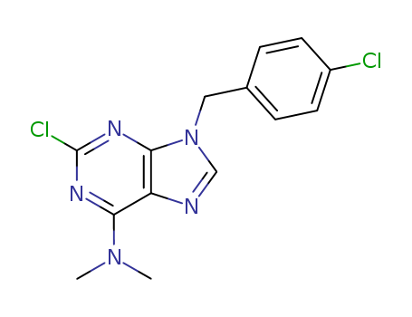 2-CHLORO-9-[(4-CHLOROPHENYL)METHYL]-N,N-DIMETHYL-9H-PURIN-6-AMINE