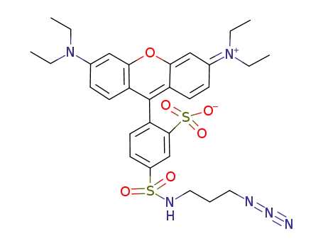 Molecular Structure of 1092380-66-9 (5-(N-(3-azidopropyl)sulfamoyl)-2-(6-(diethylamino)-3-(diethyliminio)-3H-xanthen-9-yl)benzenesulfonate)