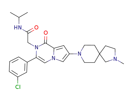 2-[3-(3-chlorophenyl)-7-(2-methyl-2,8-diazaspiro[4.5]dec-8-yl)-1-oxopyrrolo[1,2-a]pyrazin-2(1H)-yl]-N-(1-methylethyl)acetamide