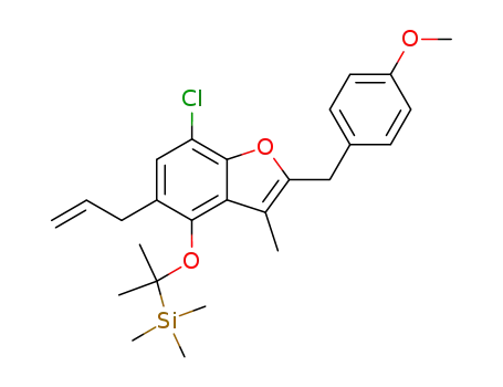 {1-[5-Allyl-7-chloro-2-(4-methoxy-benzyl)-3-methyl-benzofuran-4-yloxy]-1-methyl-ethyl}-trimethyl-silane
