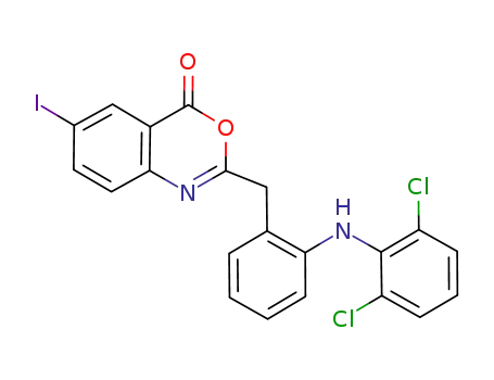 2-[2-[(2,6-dichlorophenyl)amino]benzyl]-6-iodo-3,1-benzoxazin-4(H)-one