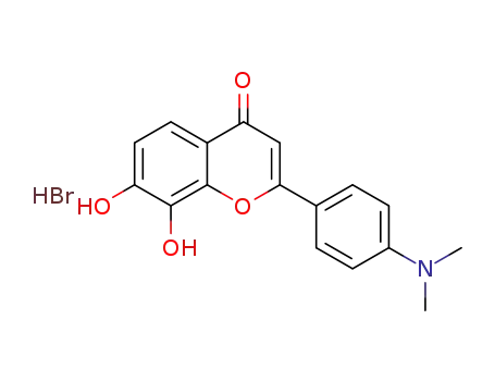 Molecular Structure of 1205548-00-0 (4'-DiMethylaMino 7,8-Dihydroxyflavone HydrobroMide)