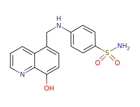 Molecular Structure of 1259419-39-0 (4-{[(8-hydroxyquinolin-5-yl)methyl]amino}benzenesulfonamide)