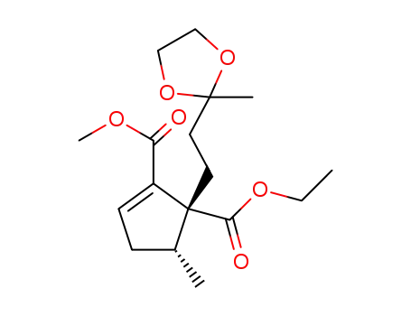 (1R,5R)-1-ethyl 2-methyl 5-methyl-1-(2-(2-methyl-1,3-dioxolan-2-yl)ethyl)cyclopent-2-ene-1,2-dicarboxylate
