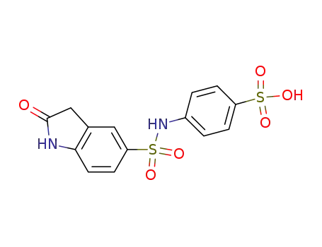Molecular Structure of 1227783-62-1 (4-{[(2-oxo-2,3-dihydro-1H-indol-5-yl)sulfonyl]amino}benzenesulfonic acid)