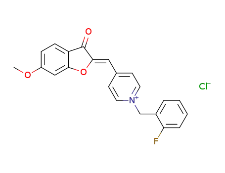 (Z)-1-(2-fluorobenzyl)-4-((6-methoxy-3-oxobenzofuran-2(3H)-ylidene)methyl)pyridinium chloride