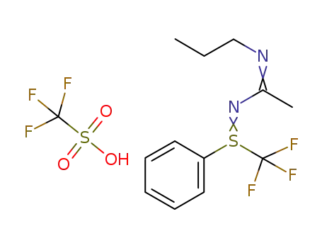 propyl-(1-{[phenyl(trifluoromethyl)-λ4-sulfanylidene]amino}ethylidene)ammonium trifluoromethanesulfonate