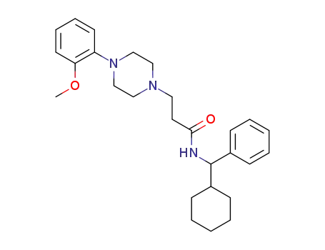N-(シクロヘキシルフェニルメチル)-4-(2-メトキシフェニル)-1-ピペラジンプロパンアミド