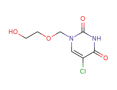 Molecular Structure of 81777-50-6 (5-CHLORO-1-(2-HYDROXY-ETHOXYMETHYL)-1H-PYRIMIDINE-2,4-DIONE)