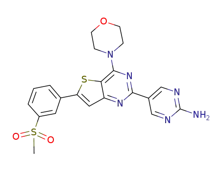 5-(6-(3-(methylsulfonyl)phenyl)-4-morpholinothieno[3,2-d]pyrimidin-2-yl)pyrimidin-2-amine