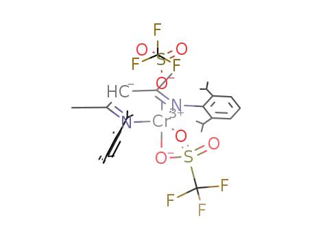 [chromium(III)(2,4-pentane N,N'-bis(2,6-diisopropylphenyl)diketiminate)bis(triflate)]