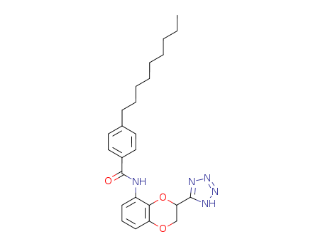 Molecular Structure of 103176-00-7 (Benzamide,
N-[2,3-dihydro-3-(1H-tetrazol-5-yl)-1,4-benzodioxin-5-yl]-4-nonyl-)