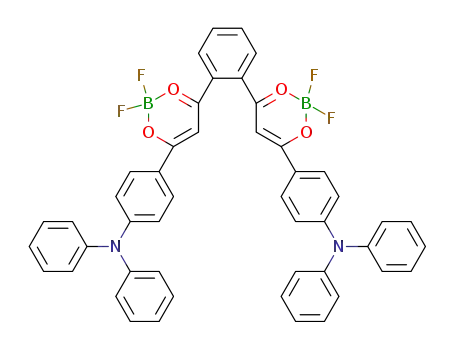 o-bis((4,4'-(p-(diphenylamino)phenyl))-2,2'-difluoro-1,3,2-dioxaborine)benzene
