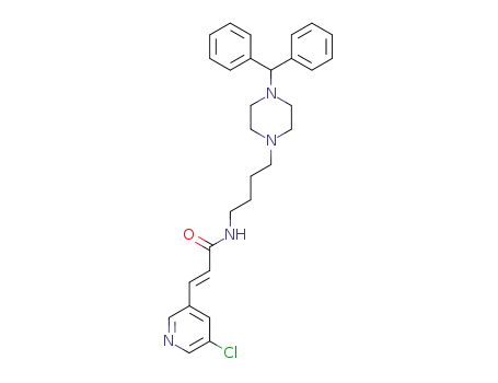 (E)-N-[4-(4-Benzhydryl-piperazin-1-yl)-butyl]-3-(5-chloro-pyridin-3-yl)-acrylamide