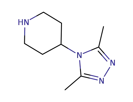 Molecular Structure of 795310-52-0 (4-(3,5-DIMETHYL-4H-1,2,4-TRIAZOL-4-YL)PIPERIDINE)
