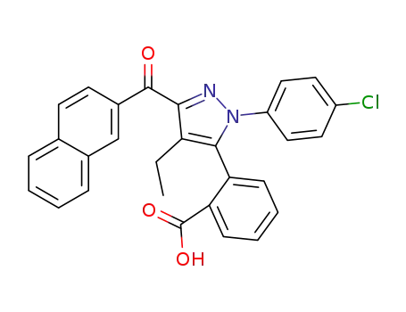 2-[1-(4-chlorophenyl)-4-ethyl-3-(2-naphthoyl)-1H-pyrazol-5-yl]benzoic acid