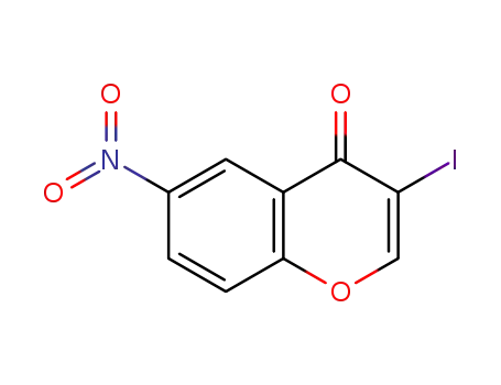 Molecular Structure of 892500-91-3 (4H-1-Benzopyran-4-one, 3-iodo-6-nitro-)